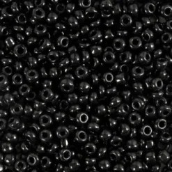 Rocaiperler - Glasperler - Ø 3 MM Hul 0,6-1,0 MM - Sort - 500 G