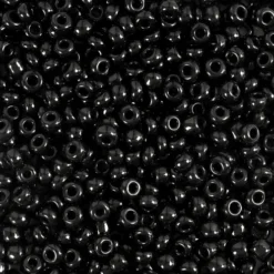 Rocaiperler - Glasperler - Ø 3 MM Hul 0,6-1,0 MM - Sort - 500 G