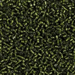 Rocaiperler - Glasperler - Ø 1,7 MM Hul 0,5-0,8 MM - Græsgrøn - 25 G