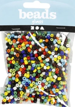 Rocaiperler - Glasperler - Ø 4 MM Hul 0,9-1,2 MM - Forskellige Farver - 130 G