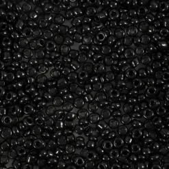 Rocaiperler - Glasperler - Ø 2 MM Hul 0,8 MM - Sort - 25 G