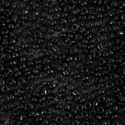 Rocaiperler - Glasperler - Ø 2 MM Hul 0,8 MM - Sort - 25 G