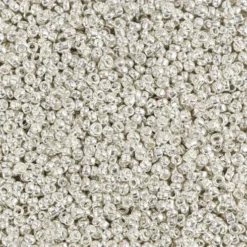 Rocaiperler - Glasperler - Ø 1,7 MM Hul 0,5-0,8 MM - Sølv Metal - 25 G