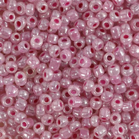 Rocaiperler - Glasperler - Ø 3 MM Hul 0,6-1,0 MM - Pink - 25 G
