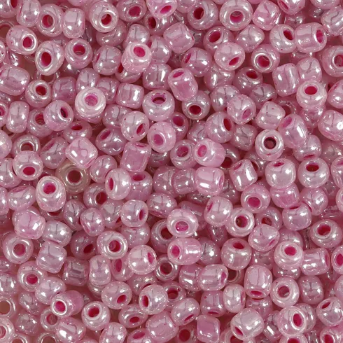 Rocaiperler - Glasperler - Ø 3 MM Hul 0,6-1,0 MM - Pink - 25 G