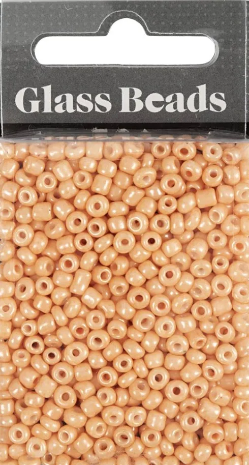 Rocaiperler - Glasperler - Ø 3 MM Hul 0,6-1,0 MM - Peach - 25 G
