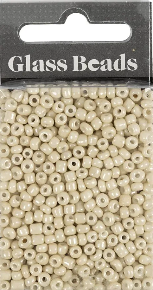 Rocaiperler - Glasperler - Ø 3 MM Hul 0,6-1,0 MM - Off White - 25 G
