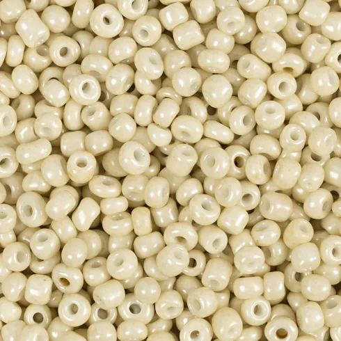 Rocaiperler - Glasperler - Ø 3 MM Hul 0,6-1,0 MM - Off White - 25 G