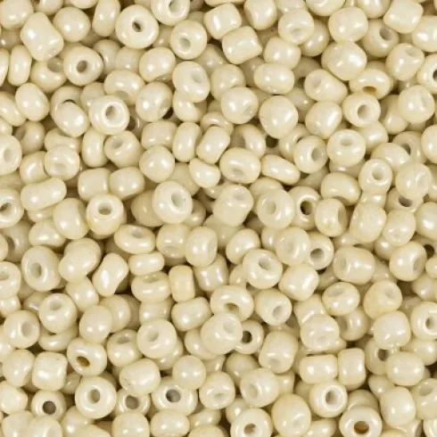 Rocaiperler - Glasperler - Ø 3 MM Hul 0,6-1,0 MM - Off White - 25 G