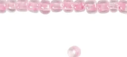 Rocaiperler - Glasperler - Ø 4 MM Hul 0,9-1,2 MM - Rosa Kerne - 25 G