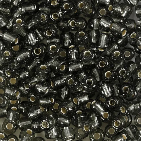 Rocaiperler - Glasperler - Ø 4 MM Hul 0,9-1,2 MM - Klar Grå - 25 G