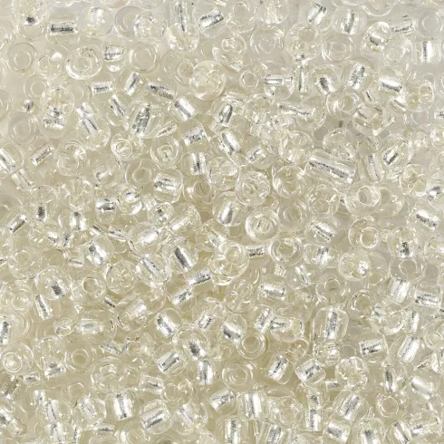 Rocaiperler - Glasperler - Ø 3 MM Hul 0,6-1,0 MM - Sølv - 25 G