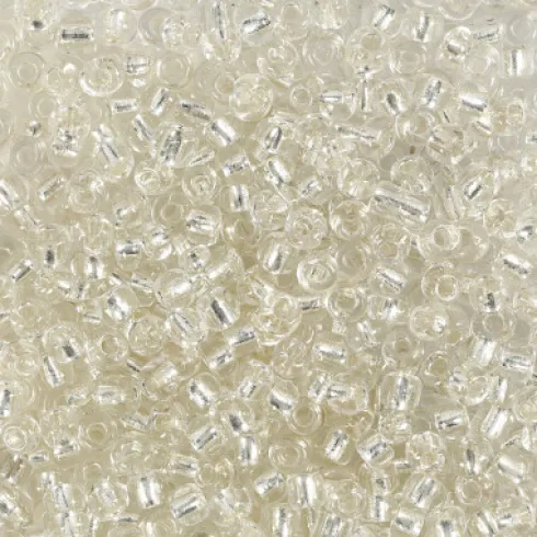 Rocaiperler - Glasperler - Ø 3 MM Hul 0,6-1,0 MM - Sølv - 25 G