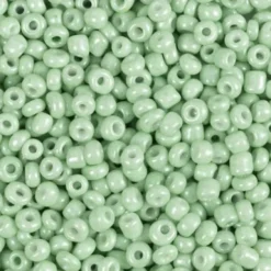 Rocaiperler - Ø 3 MM - Str. 8/0 - Hulstr. 0,6-1,0 MM - Lys Grøn - 25 G