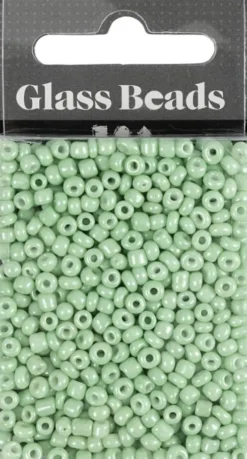 Rocaiperler - Ø 3 MM - Str. 8/0 - Hulstr. 0,6-1,0 MM - Lys Grøn - 25 G