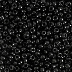 Rocaiperler - Ø 3 MM - Str. 8/0 - Hulstr. 0,6-1,0 MM - Sort - 25 G