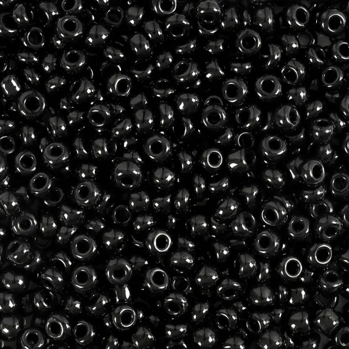Rocaiperler - Ø 3 MM - Str. 8/0 - Hulstr. 0,6-1,0 MM - Sort - 25 G