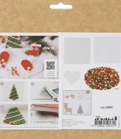 Rør Perler Julepynt DIY Kit - Julesok - Julehjerte - Juletræ Og Rensdyr - Nabbi Biobeads