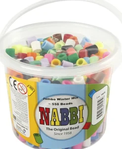 Rør Perler Til Perleplader - Jumbo - Suppleringsfarver - 550 Stk. - Nabbi