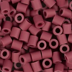 Rør Perler Til Perleplader - Medium - Bugundy - 1000 Stk. - Nabbi Biobeads