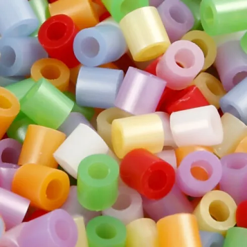 Rør Perler Til Perleplader - Medium - Perlemorsfarver - 1100 Stk. - Nabbi