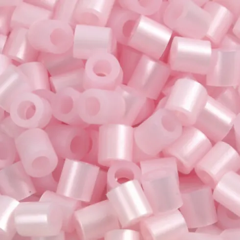 Rør Perler Til Perleplader - Medium - Rosa Perlemor - 1100 Stk. - Nabbi