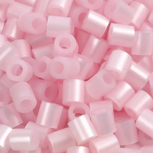 Rør Perler Til Perleplader - Medium - Rosa Perlemor - 1100 Stk. - Nabbi