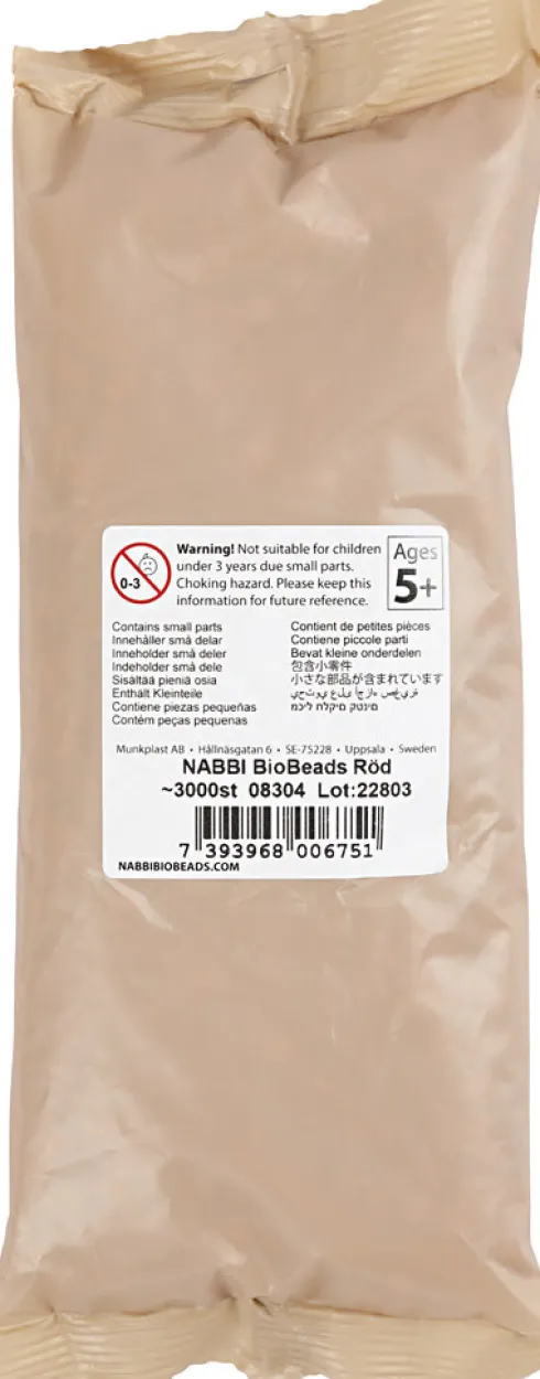 Rør Perler Til Perleplader - Medium - Rød - 3000 Stk. - Nabbi Biobeads