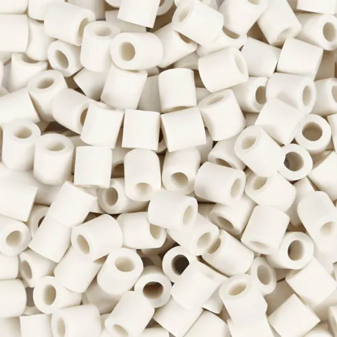 Rør Perler Til Perleplader - Medium - Hvid - 1000 Stk. - Nabbi Biobeads