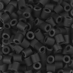Rør Perler Til Perleplader - Medium - Sort - 1000 Stk. - Nabbi Biobeads