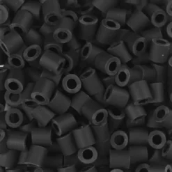 Rør Perler Til Perleplader - Medium - Sort - 3000 Stk. - Nabbi Biobeads