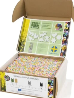 Rør Perler Til Perleplader - Medium - Pastelfarver - 55000 Stk. - Nabbi Biobeads