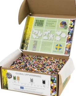 Rør Perler Til Perleplader - Medium - Standardfarver - 55000 Stk. - Nabbi Biobeads