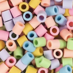 Rør Perler Til Perleplader - Medium - Pastelfarver - 1000 Stk. - Nabbi Biobeads