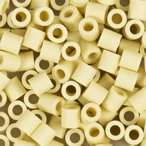 Rør Perler Til Perleplader - Medium - Lys Gul - 1000 Stk. - Nabbi Biobeads