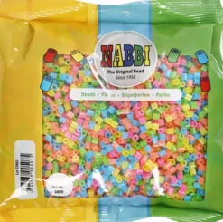 Rør Perler Til Perleplader - Medium - Neonfarver - 6000 Stk. - Nabbi
