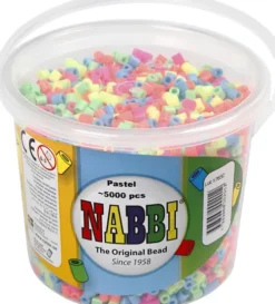 Rør Perler Til Perleplader - Medium - Pastelfarver - 5000 Stk. - Nabbi