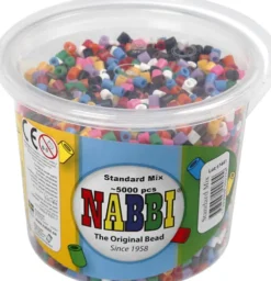 Rør Perler Til Perleplader - Medium - Standardfarver - 5000 Stk. - Nabbi