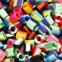 Rør Perler Til Perleplader - Medium - Stribet - 1100 Stk. - Nabbi