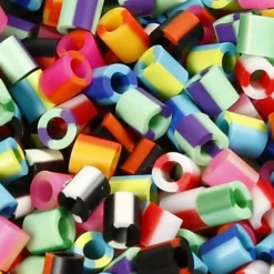 Rør Perler Til Perleplader - Medium - Stribet - 1100 Stk. - Nabbi
