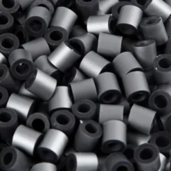 Rør Perler Til Perleplader - Medium - Sølv - 1100 Stk. - Nabbi