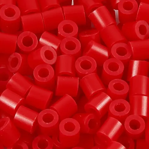 Rør Perler Til Perleplader - Medium - Rød - 6000 Stk. - Nabbi