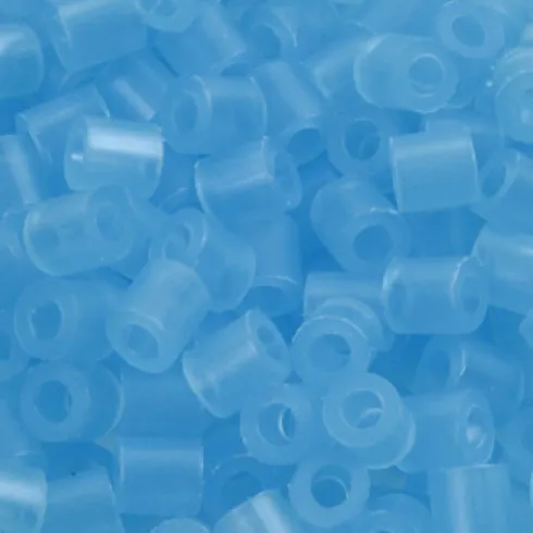 Rør Perler Til Perleplader - Medium - Blå Neon - 1100 Stk. - Nabbi