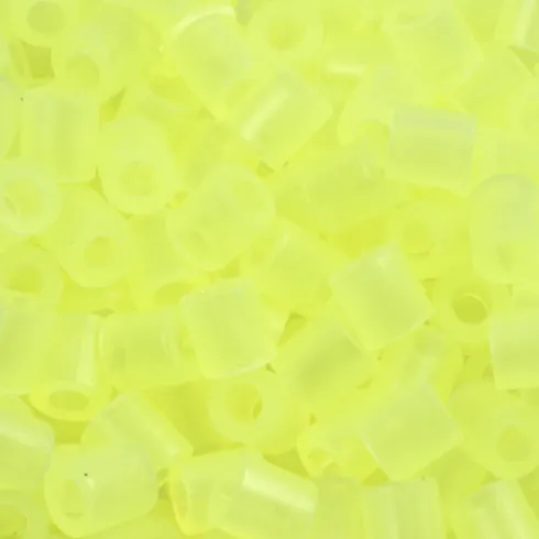 Rør Perler Til Perleplader - Medium - Gul Neon - 6000 Stk. - Nabbi
