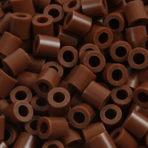 Rør Perler Til Perleplader - Medium - Chokolade - 1100 Stk. - Nabbi