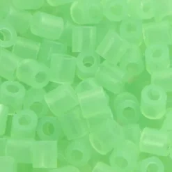 Rør Perler Til Perleplader - Medium - Grøn Neon - 1100 Stk. - Nabbi
