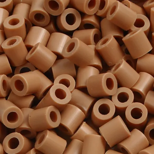 Rør Perler Til Perleplader - Medium - Lys Brun - 6000 Stk. - Nabbi
