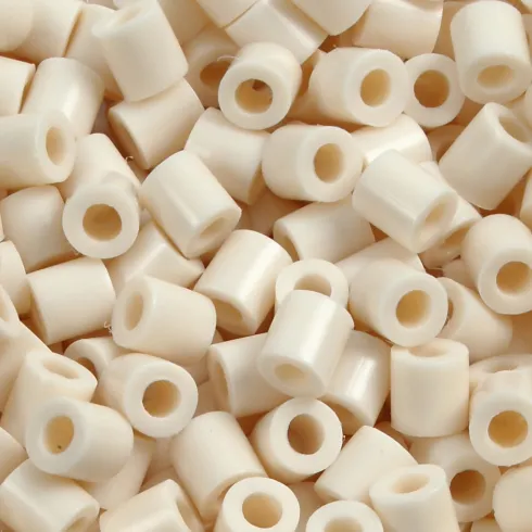 Rør Perler Til Perleplader - Medium - Lys Beige - 1100 Stk. - Nabbi