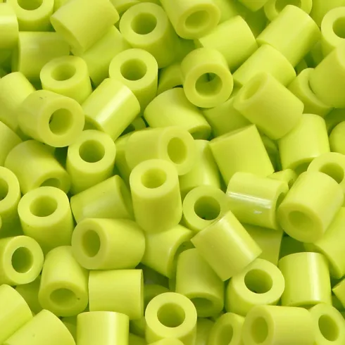 Rør Perler Til Perleplader - Medium - Lime - 6000 Stk. - Nabbi