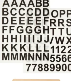Rub On Stickers - Bogstaver Og Tal - H 17 MM - 12,2X15,3 CM - Sort